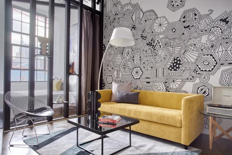 One-Bedroom Apartment w/ Mural photo